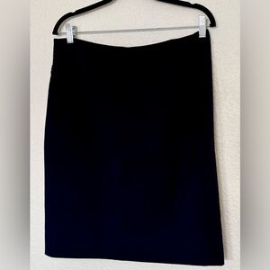Akris Aquamarine (dark navy) Double-Face Wool Pencil Skirt Size 10
